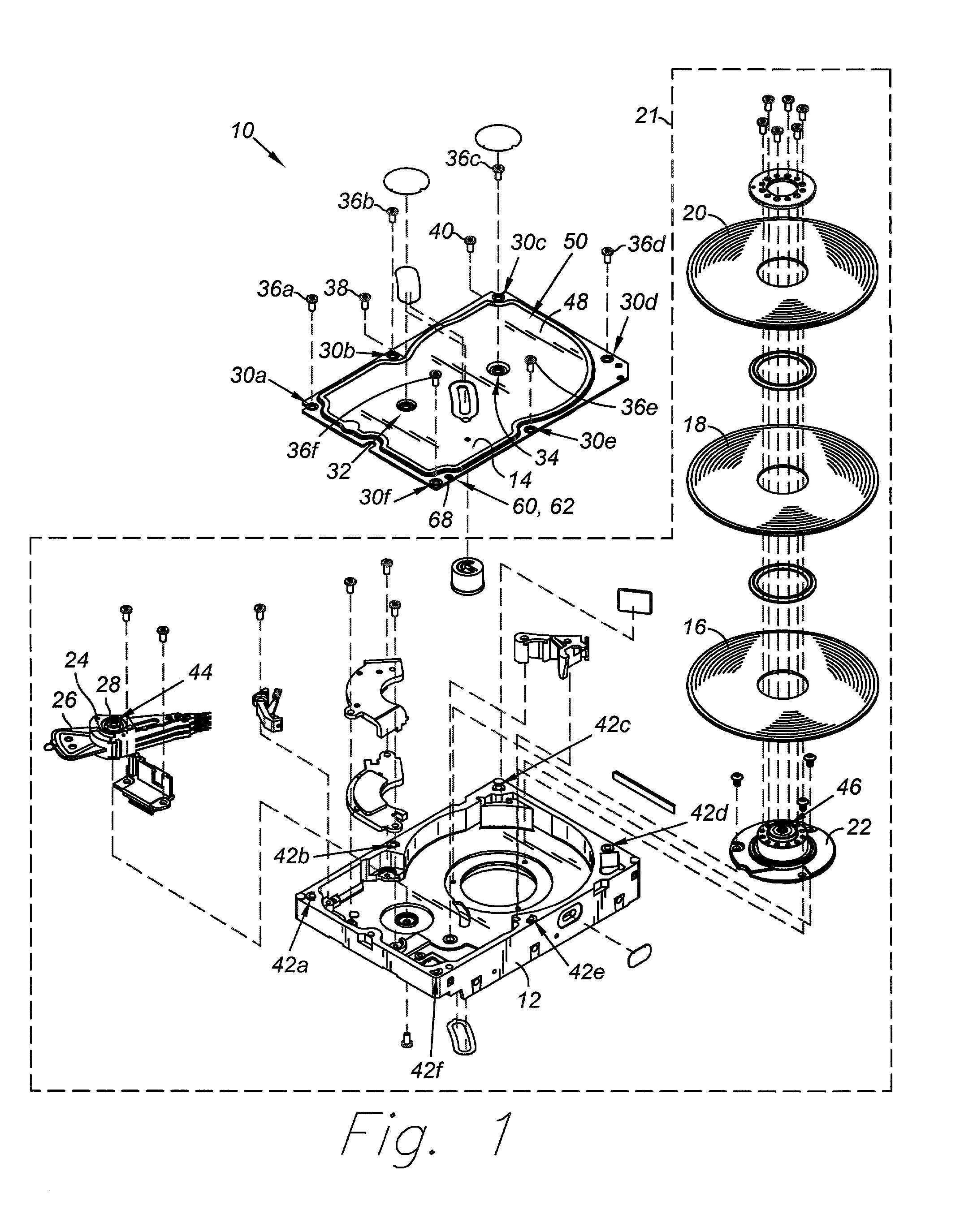 Method of assembling a disk drive by electrically grounding a disk drive cover