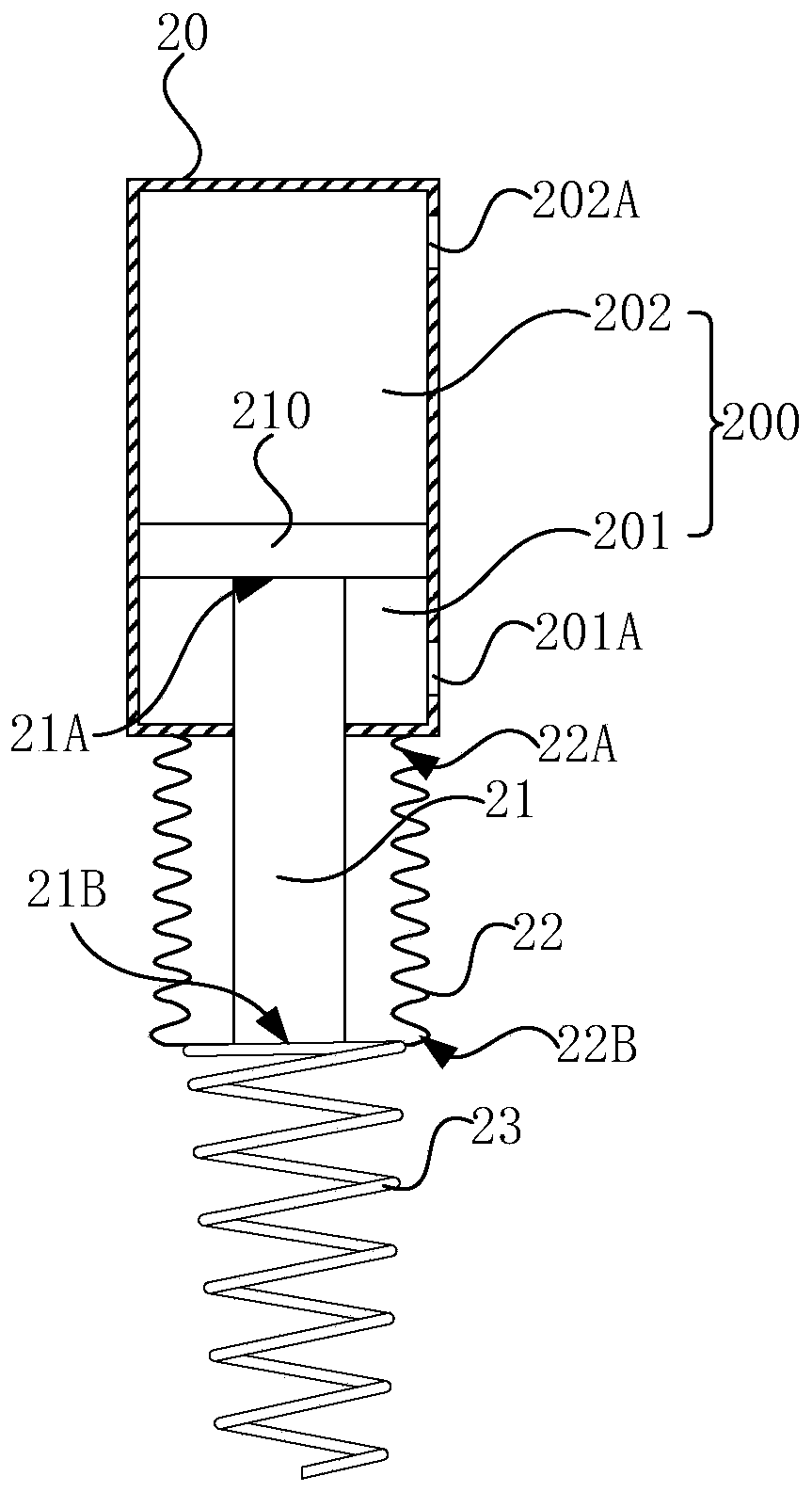 Gas inlet cleaning device and waste gas treatment device adopting same