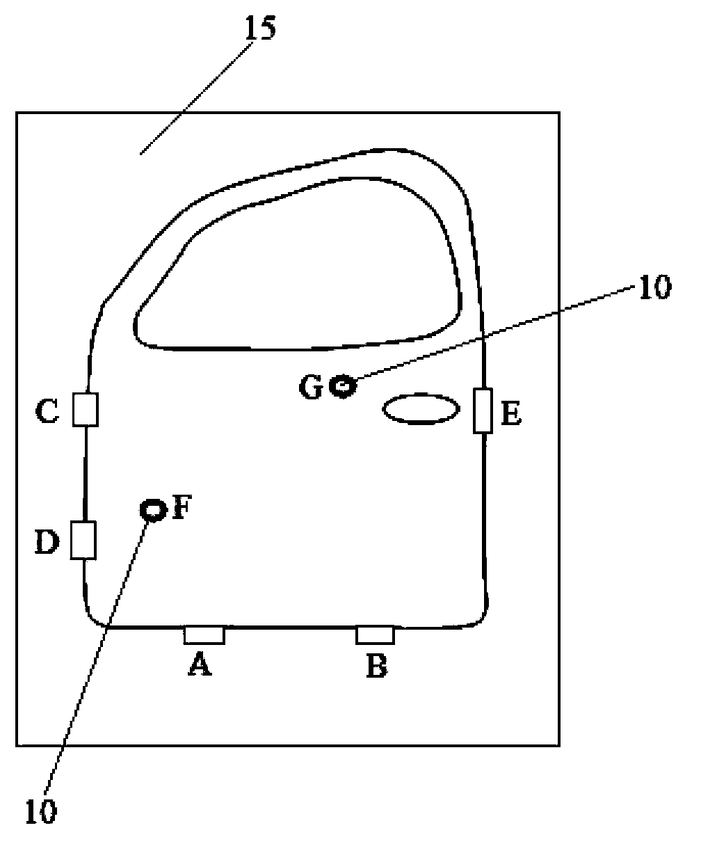 Automotive door assembly checking fixture and detection method for automotive door assembly