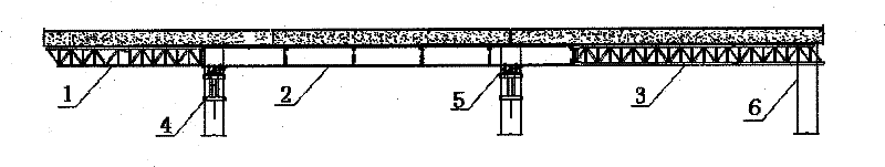 Construction process for overhead back-up movement and dismantlement of movable shuttering form