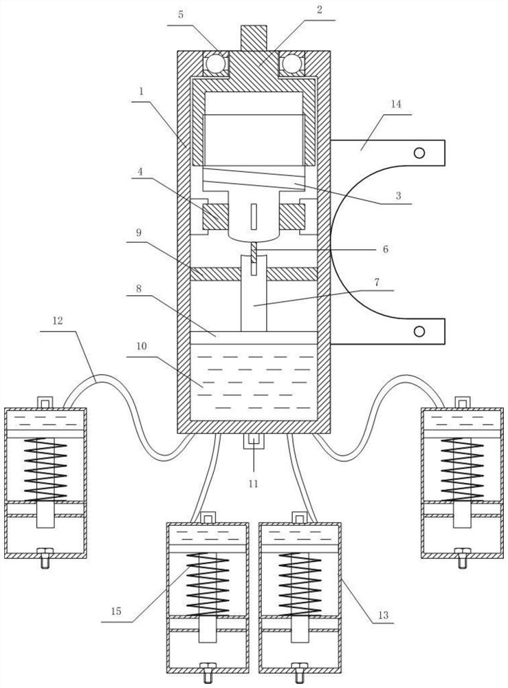 Auxiliary drive device for folding wings based on solid-liquid hybrid spring