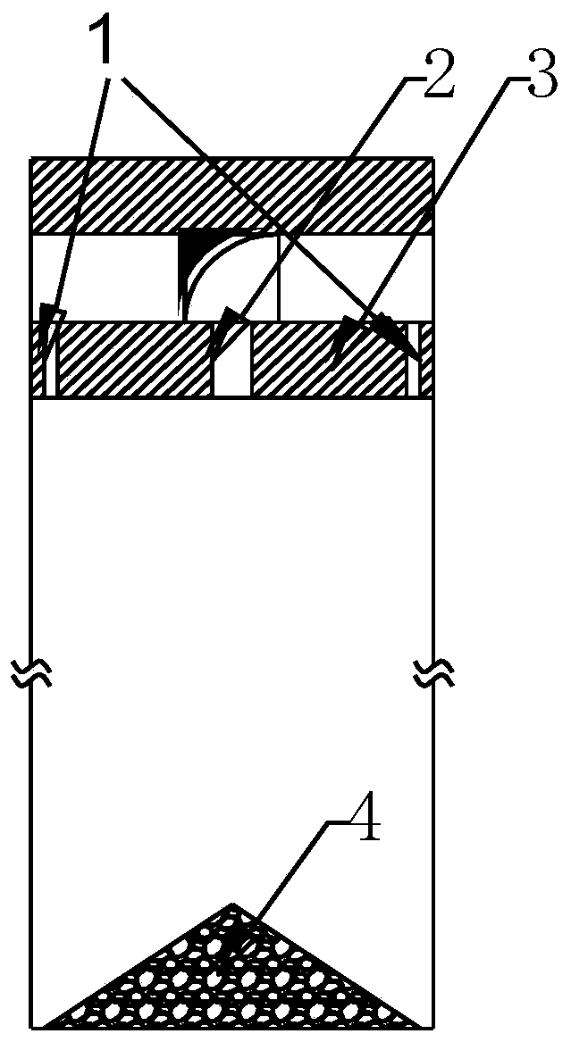 Method for waste rock cementing filling after up-caving open stoping