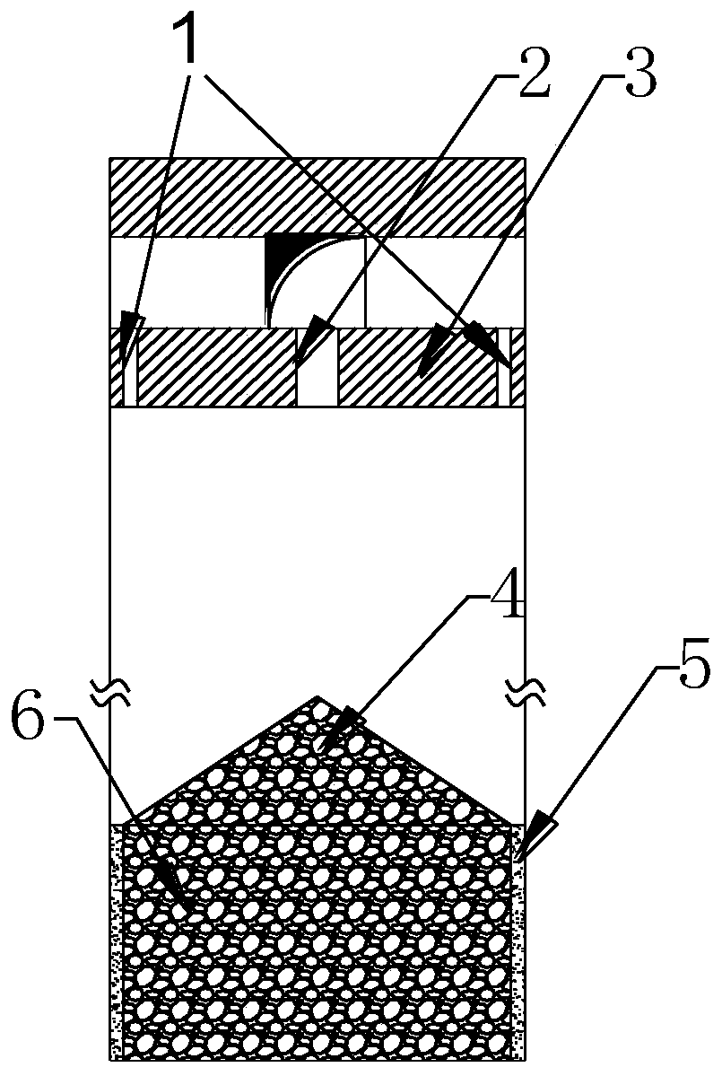 Method for waste rock cementing filling after up-caving open stoping