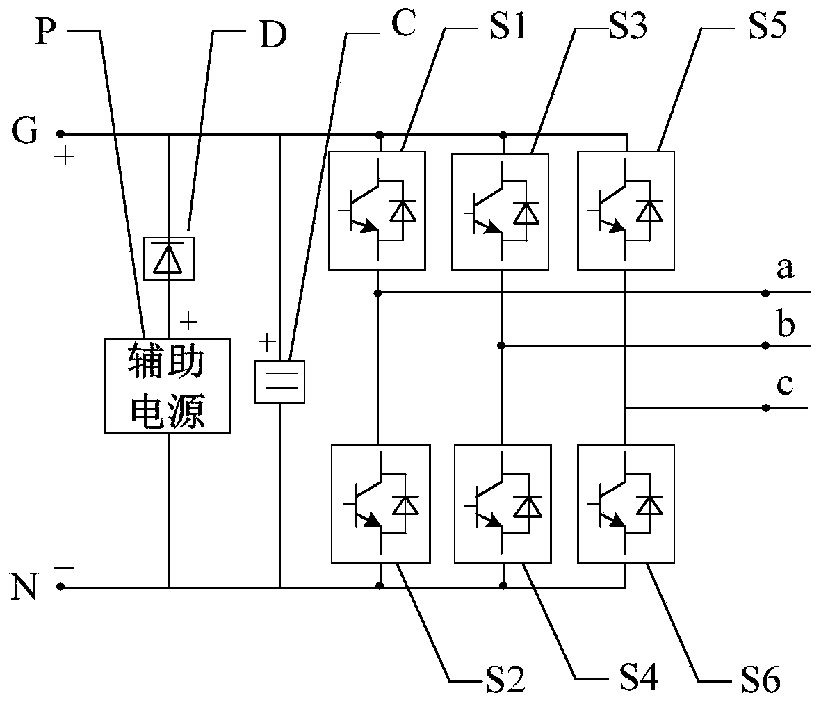 Topology structure and control method of an AC/DC power generation system