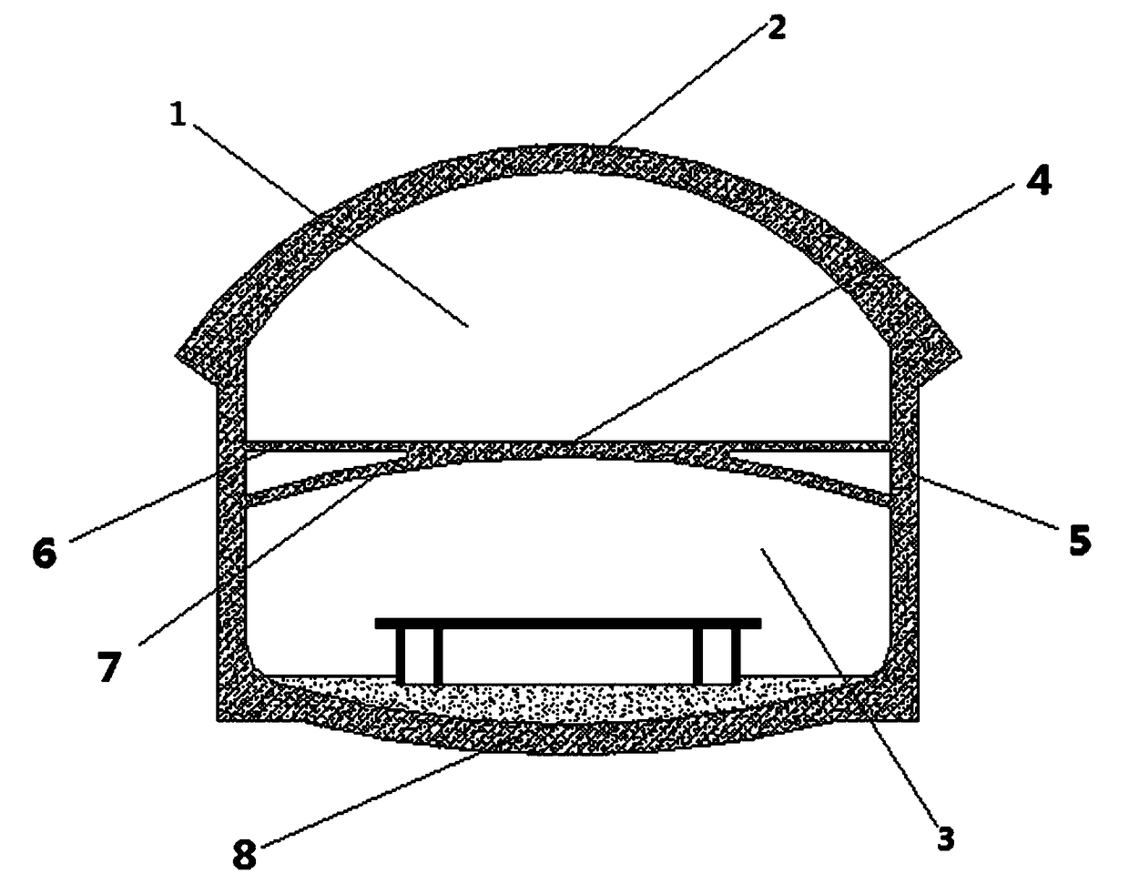 Underground excavation type column-free arched subway station structure and construction method thereof