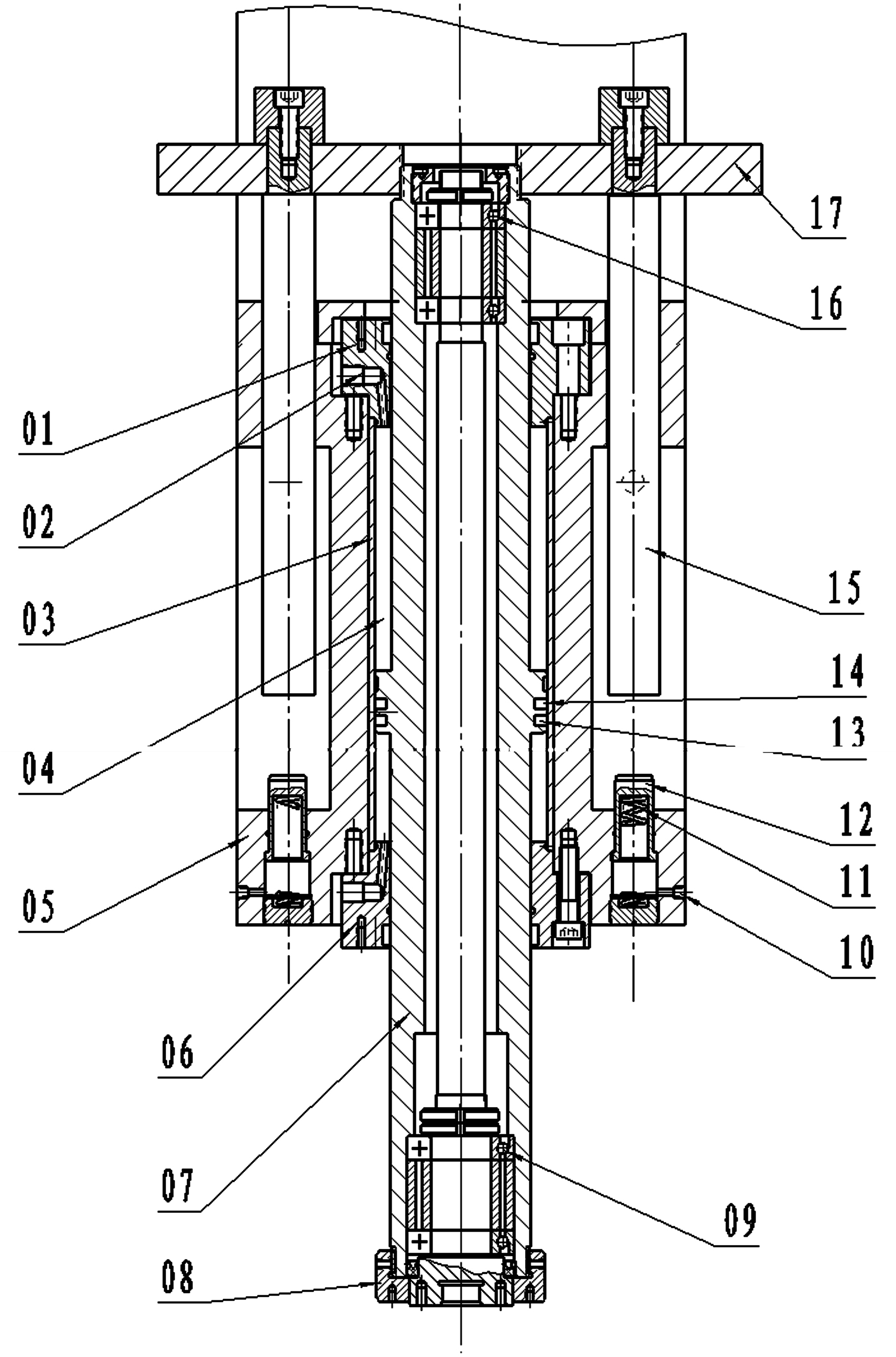 Anti-collision buffering device of wafer single-side polishing machine