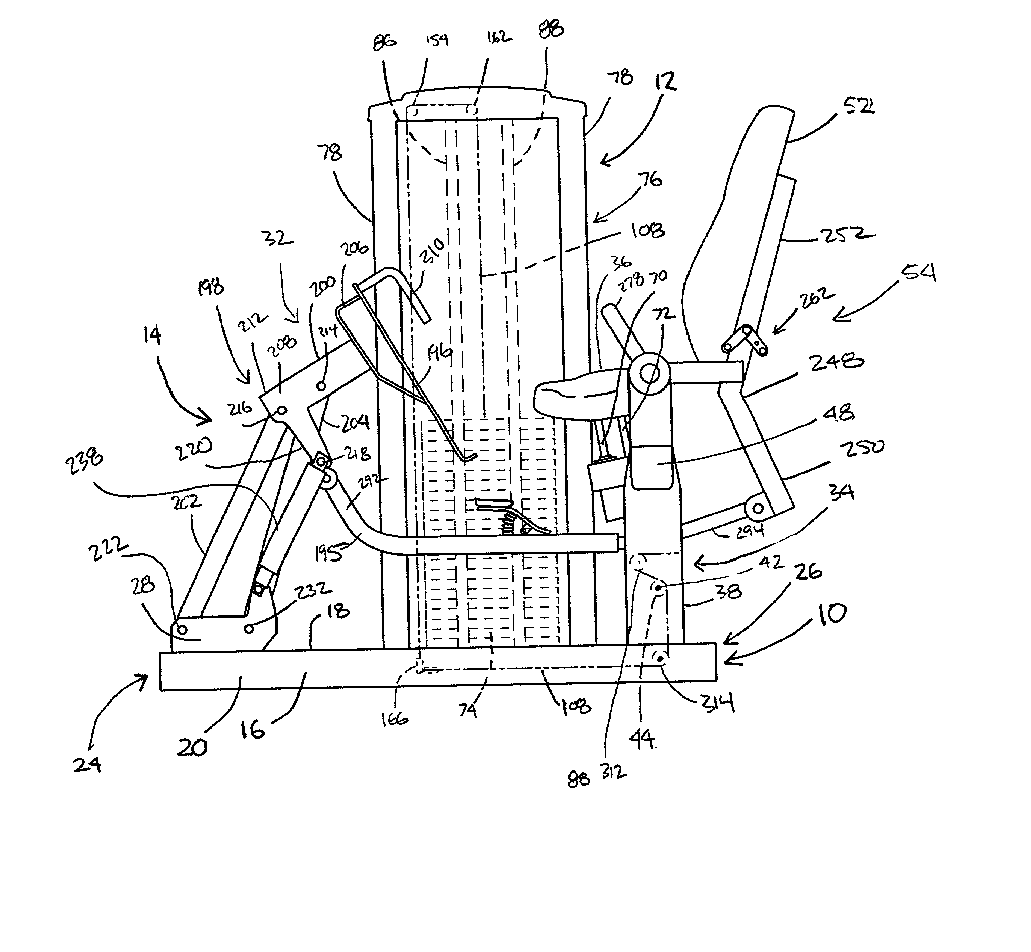 Exercise device with body extension mechanism