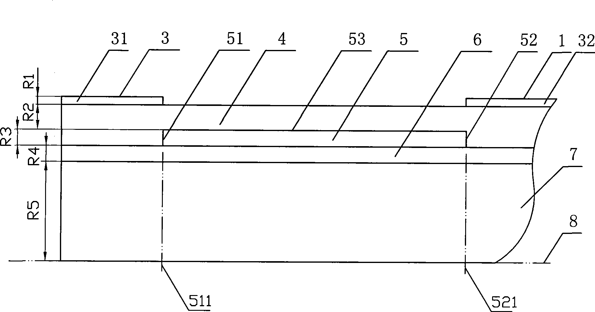 Hypodermic glucose sensor and making method thereof