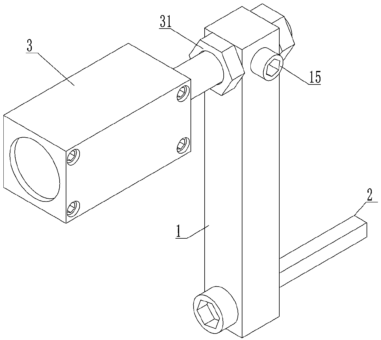 Material blocking device for optical coupling laser marking machine