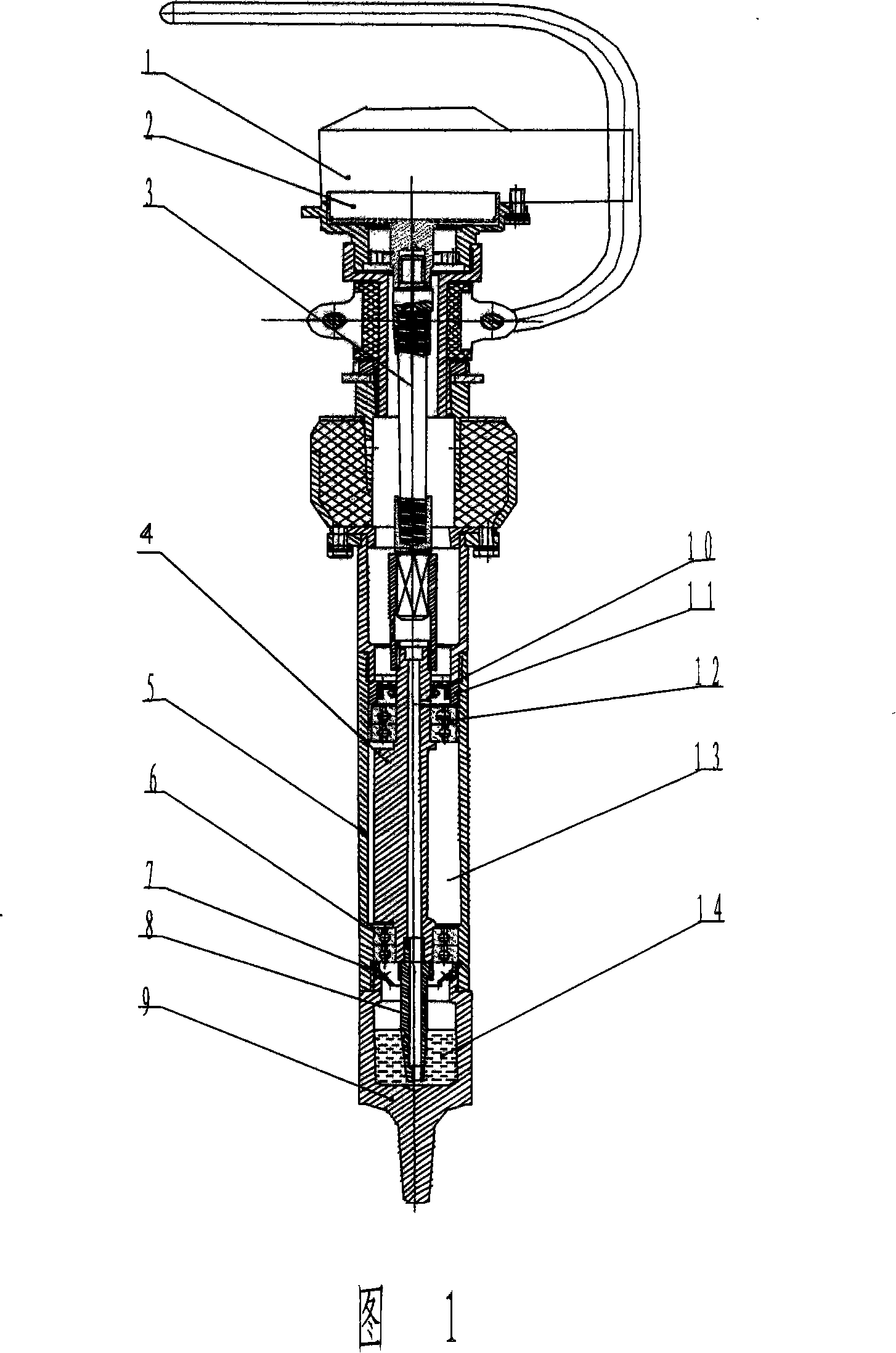 Off-centering type tamping pickaxe with self-lubricating function