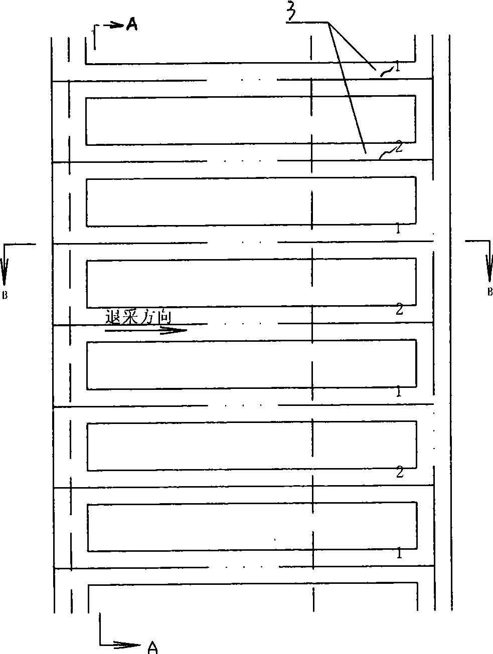 Method for recovering disc ore on incline ore block