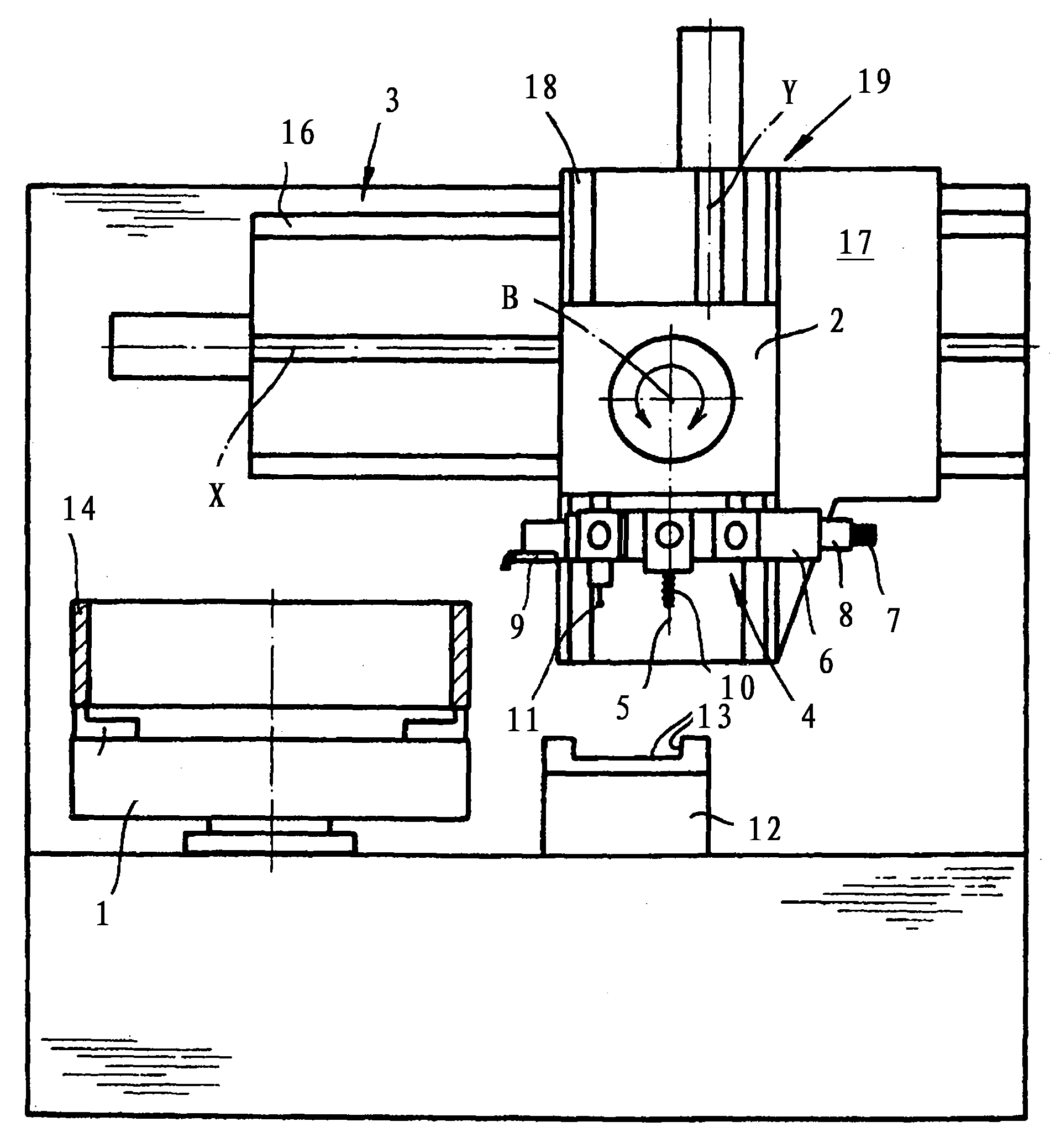 Device for performing fine machining on annular workpiece