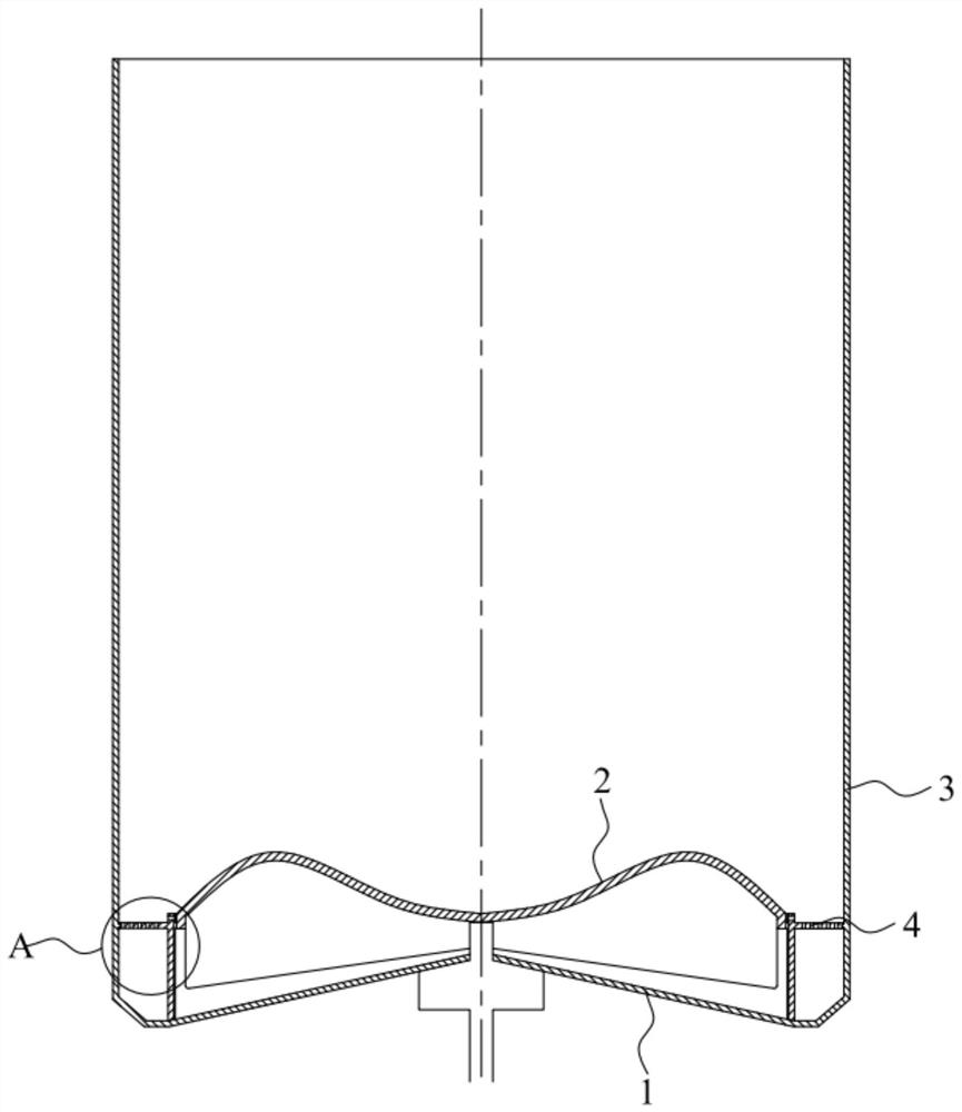 Bottom structure of washing machine and washing machine