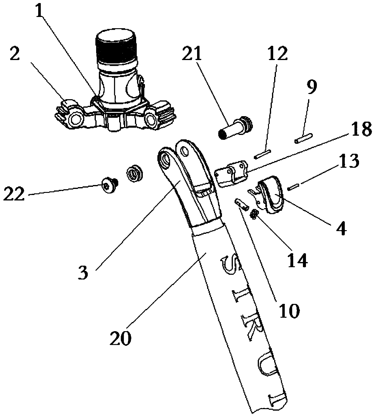 Tripod button mechanism and tripod