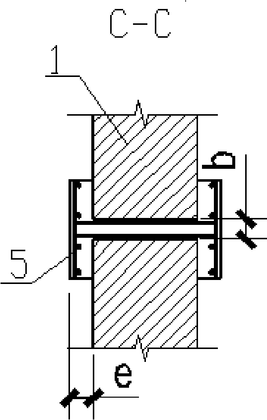 Brick wall reinforced concrete wall stud structure
