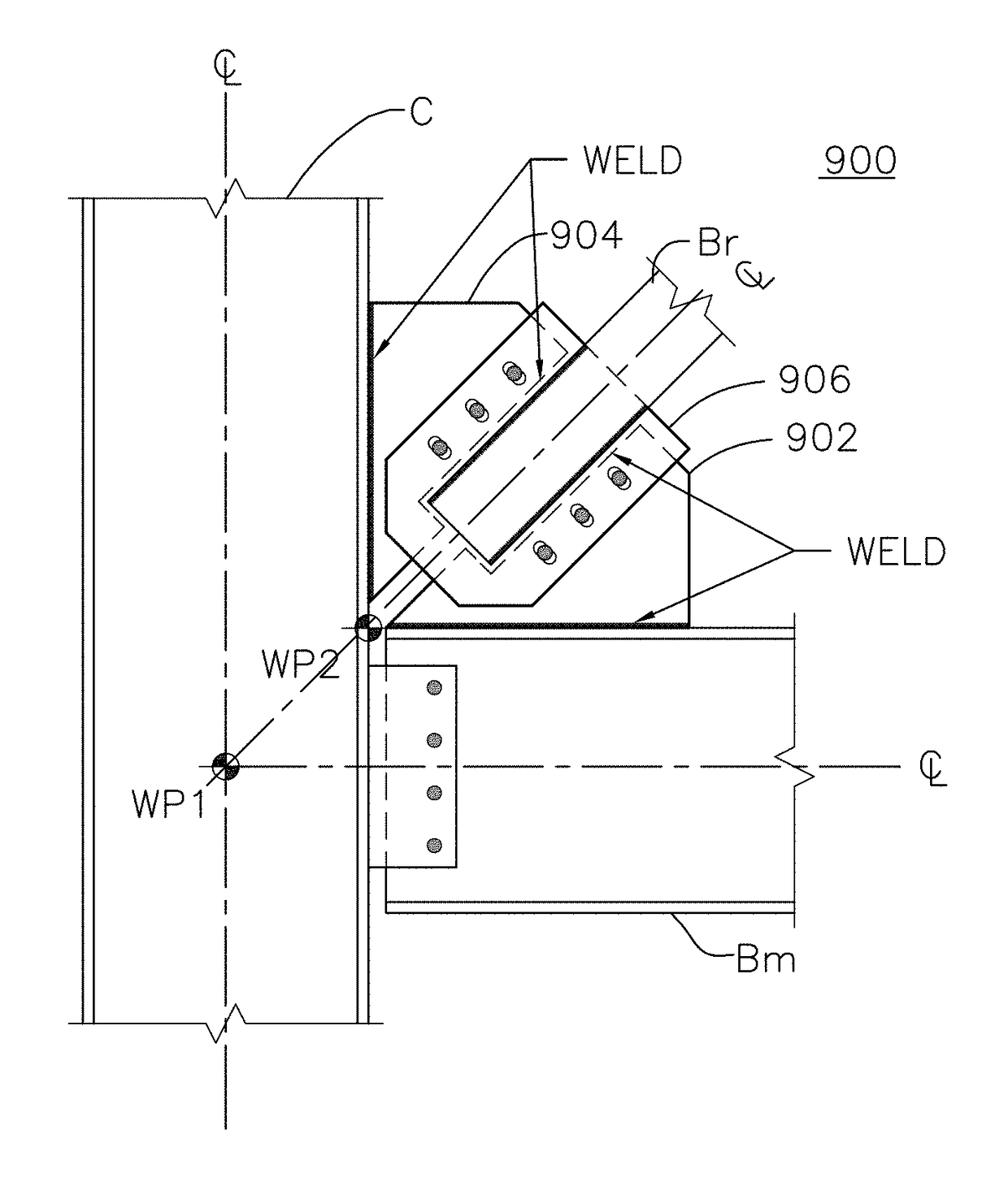 Split Gusset Connection