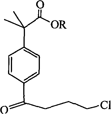 Method for synthesizing 2-[4-(4-chlorobutyryl)phenyl]-2-methacrylate