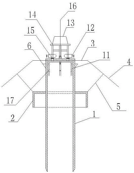 Mounting device and mounting method of umbrella type seabed suction anchor foundation