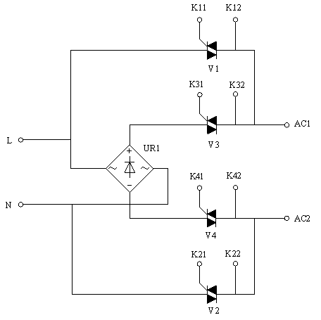 Long-distance LED lamp light modulation circuit through controllable rectification
