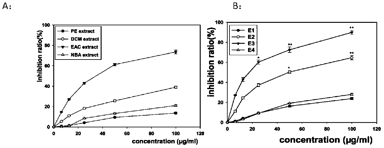 A kind of enriched fraction of glutarum phenolic acid and its application in the preparation of antitumor drugs