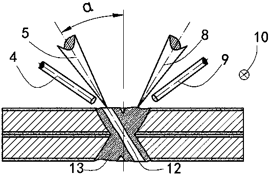 Galvanized steel sheet double-beam laser splicing and welding method and system