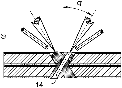 Galvanized steel sheet double-beam laser splicing and welding method and system