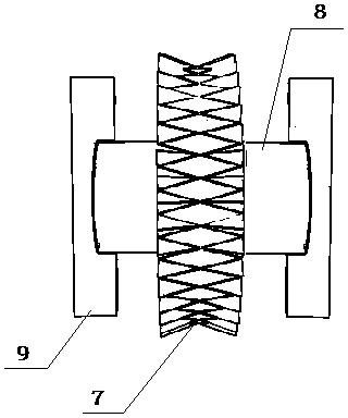Rope wheel with self-locking device
