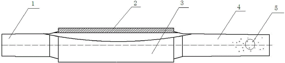 Welding repair method for surface defects of centrifugal composite roller