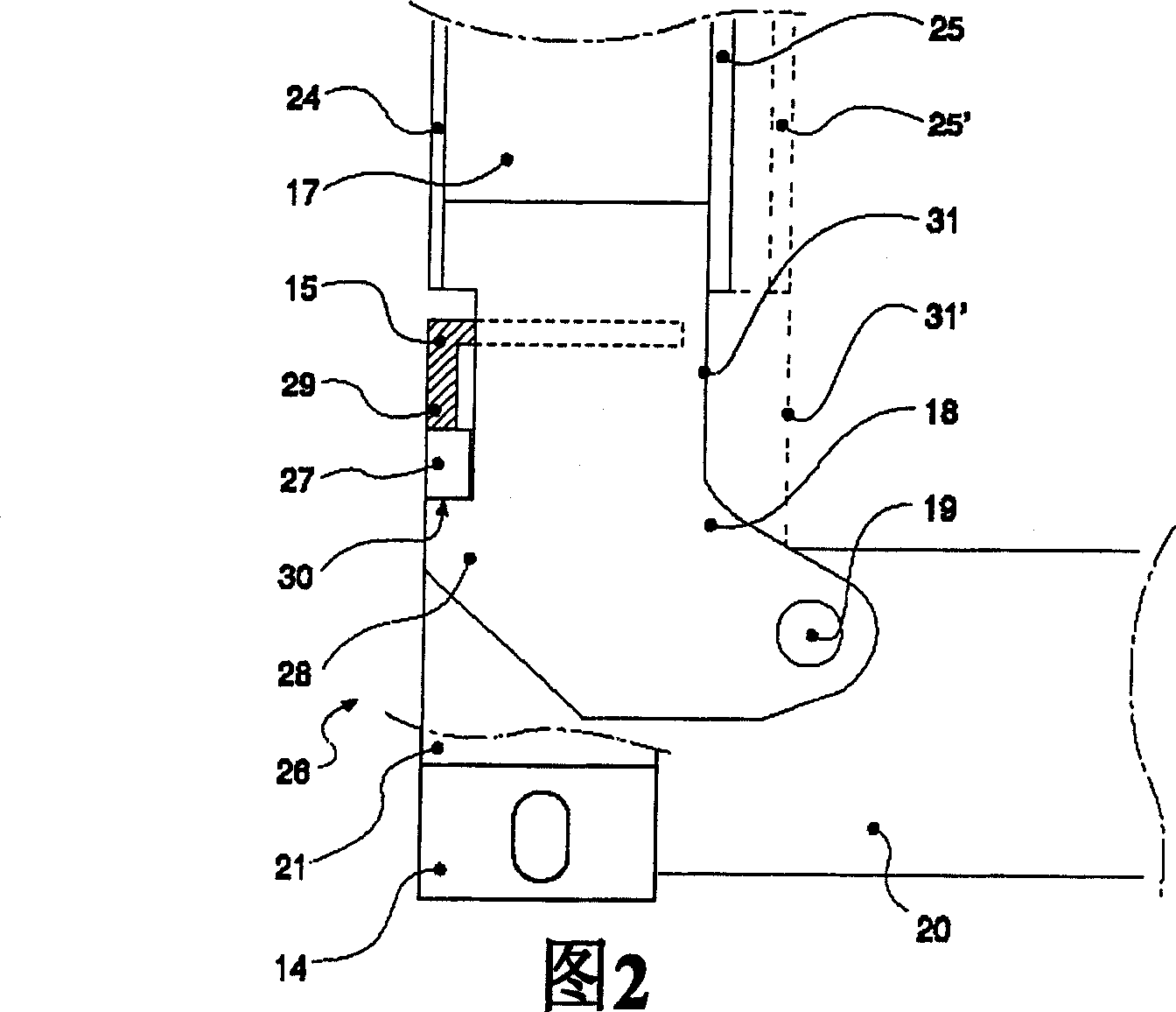 Hinge for collapsible flatrack