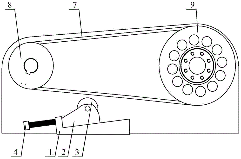 Transmission belt pre-tensioning device