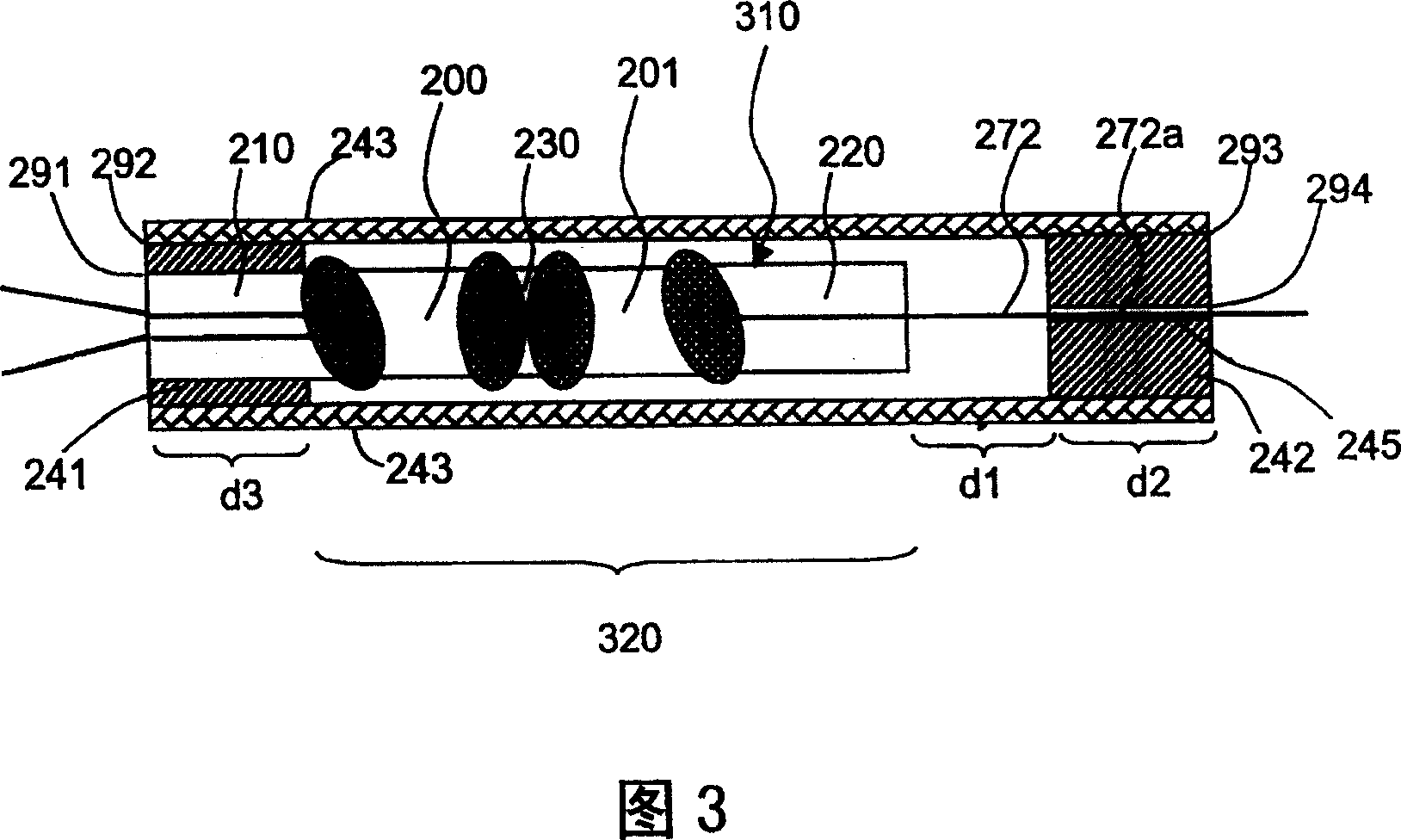 Packing method and structure of optical fiber optical element