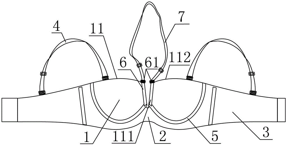 High-heart-position bra with combined steel rings and plastic bones