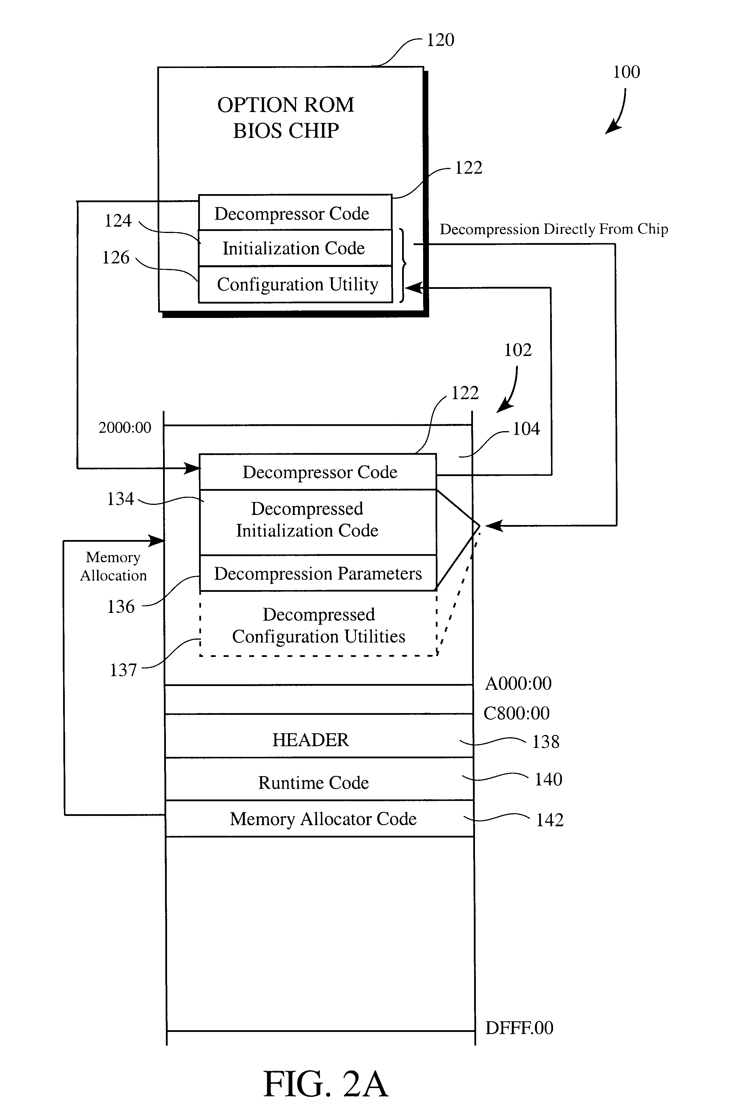 Method of conserving memory resources during execution of system BIOS