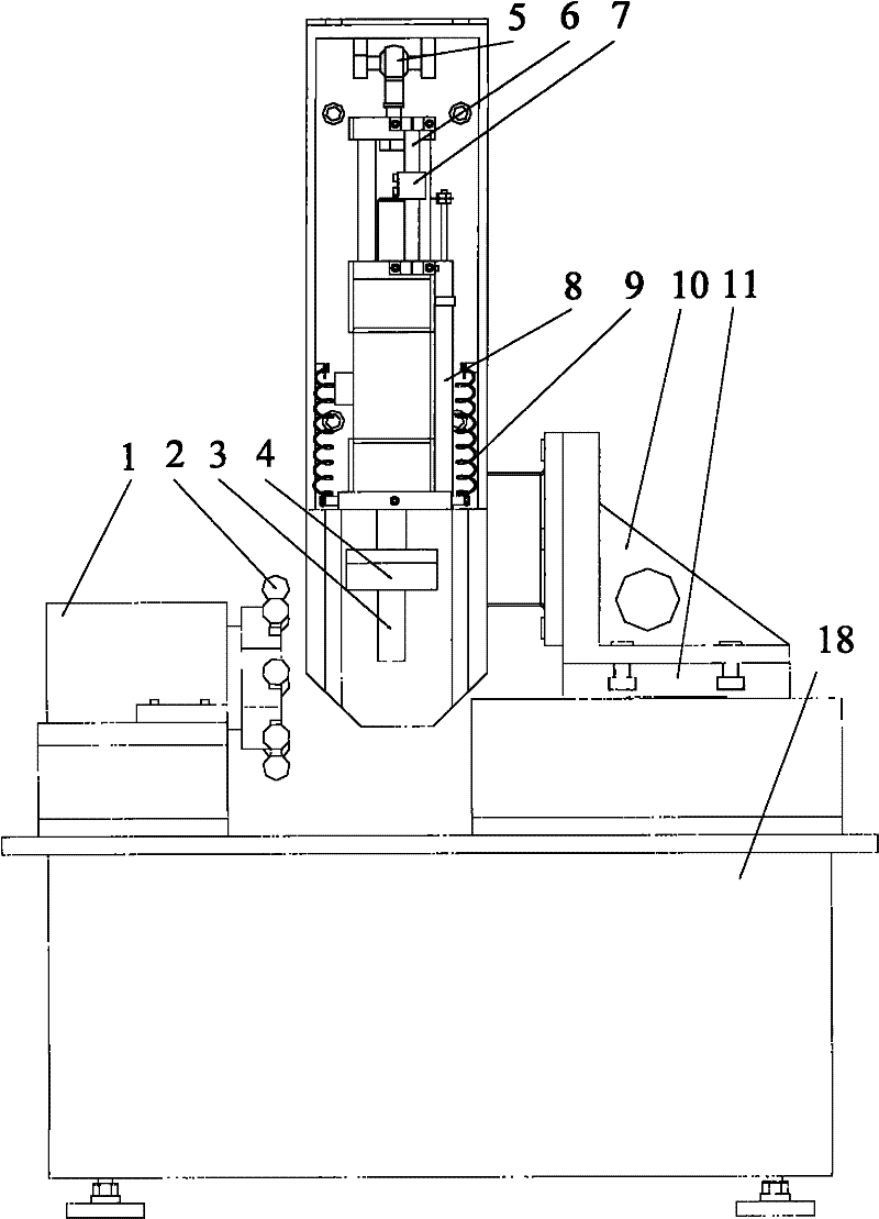 Numerical control capstan turret reliability testing system with electro-hydraulic servo loading device