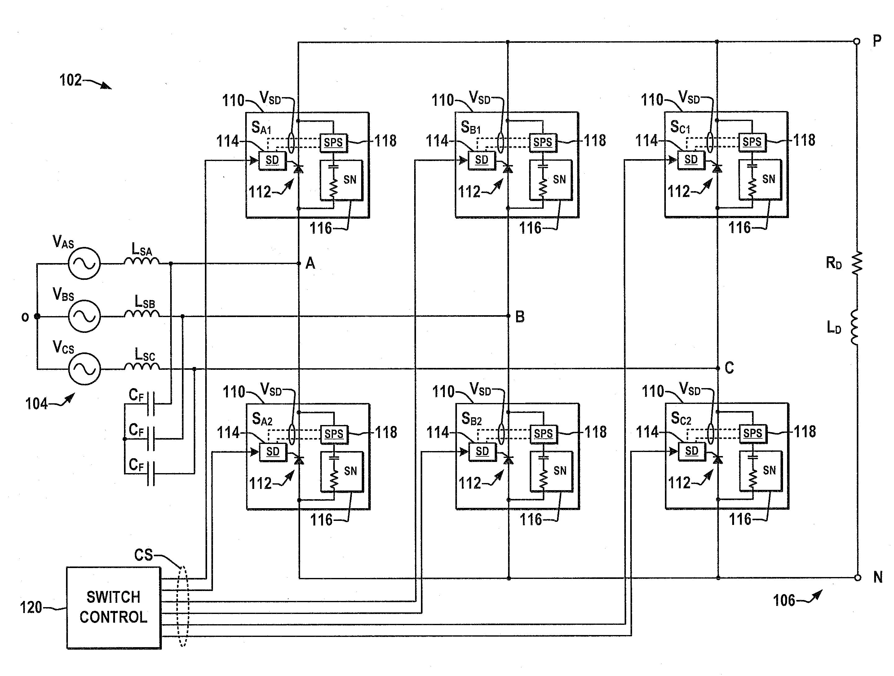 Self powered supply for power converter switch driver