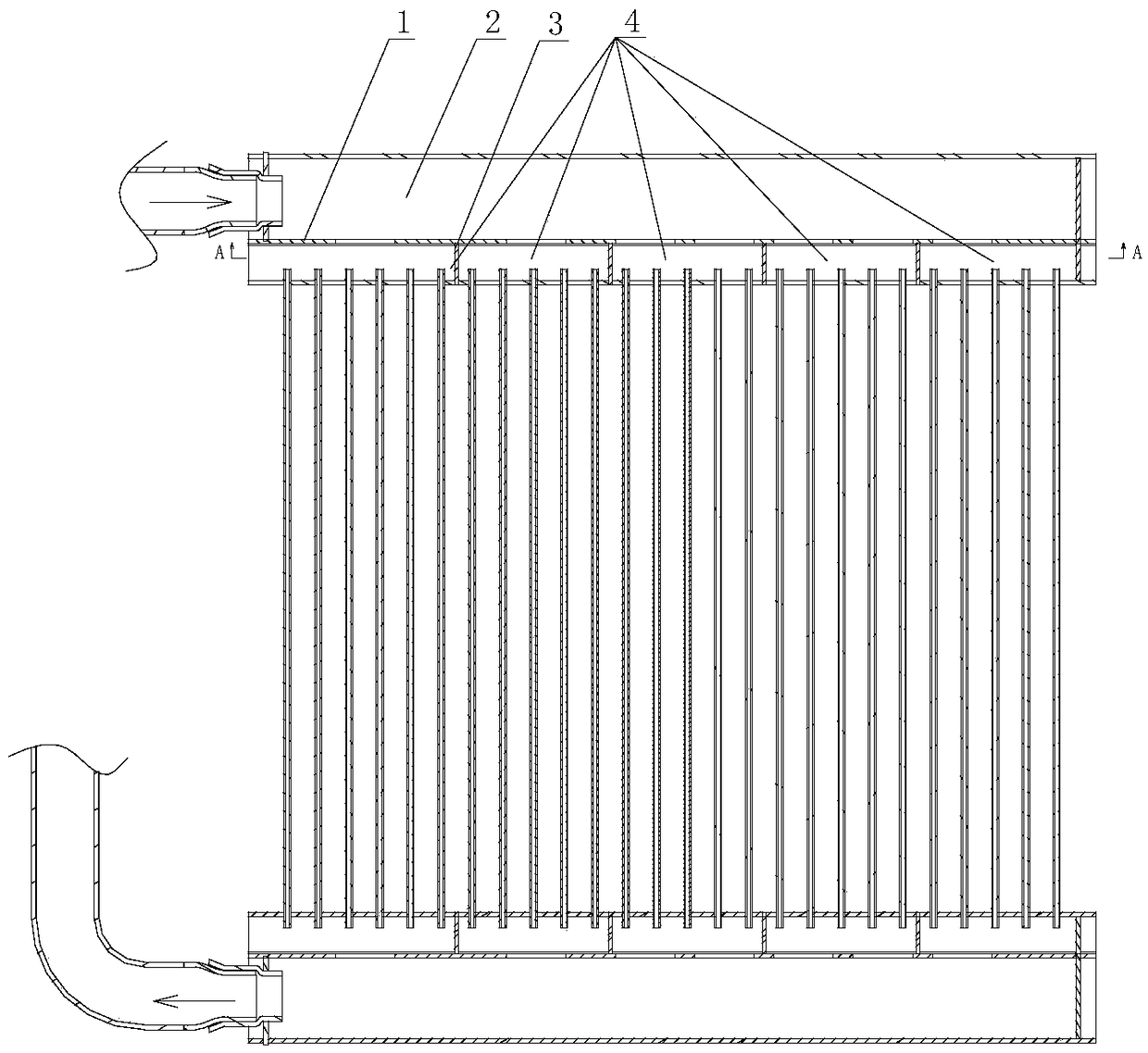 Shunting structure for use in collecting pipe of heat exchange unit of automobile