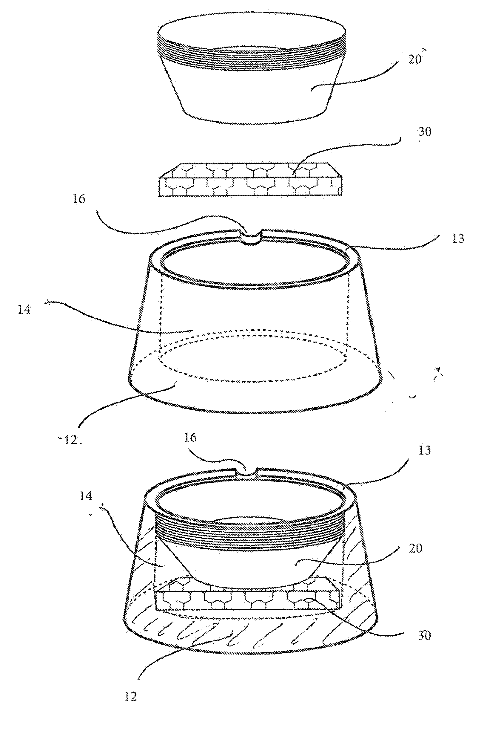 Combination Storage, Dispensing and Feeding Device for Domestic Animals