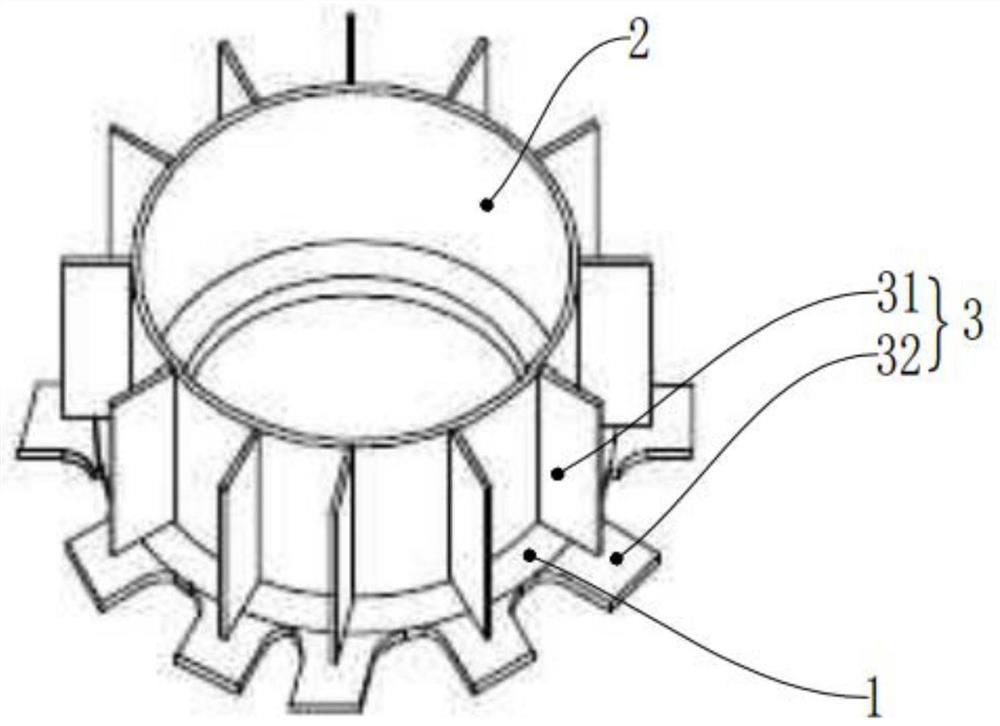 Propeller base of deepwater dynamic positioning crude oil conveying device and manufacturing method of propeller base