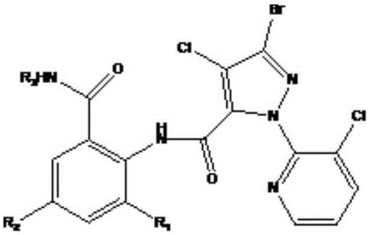 Viral insecticide containing dihalo pyrazole amide