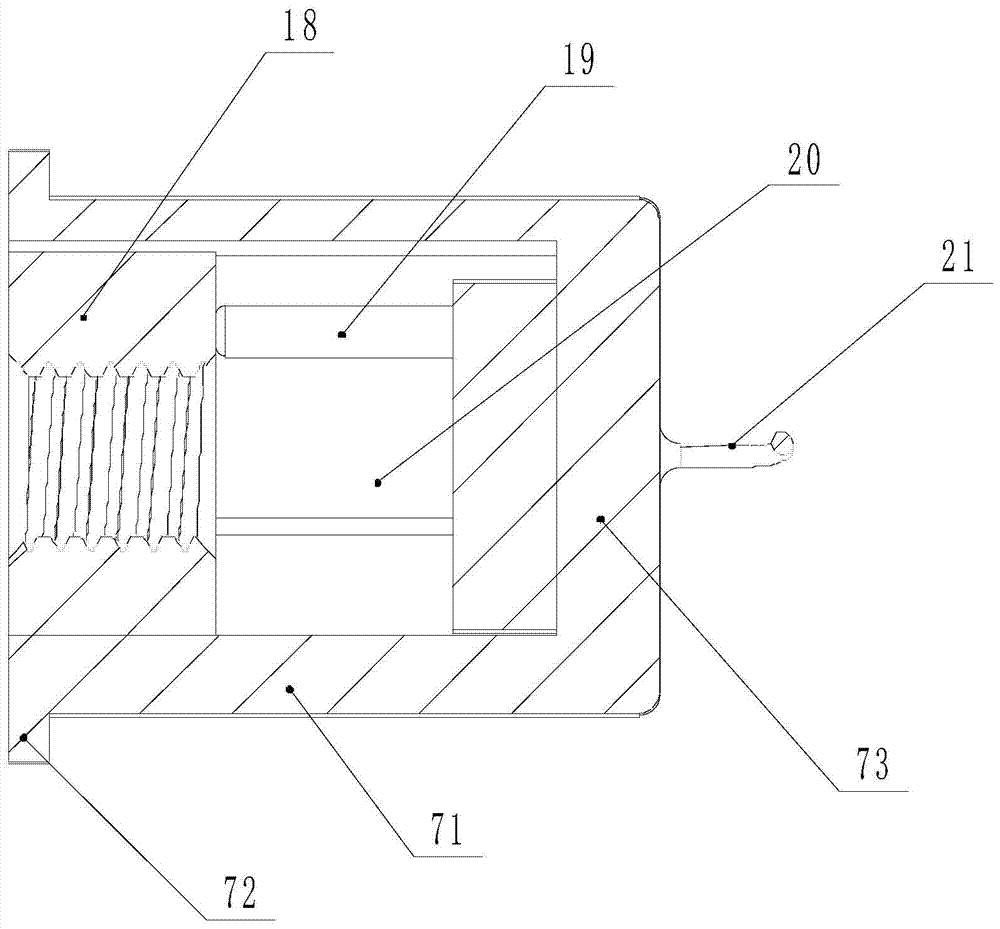 Thread detection device of a nut thread inspection machine