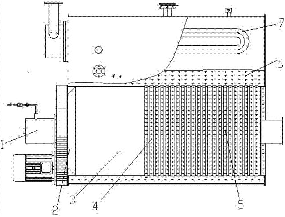 Vacuum hot water boiler ultralow in nitrogen emission