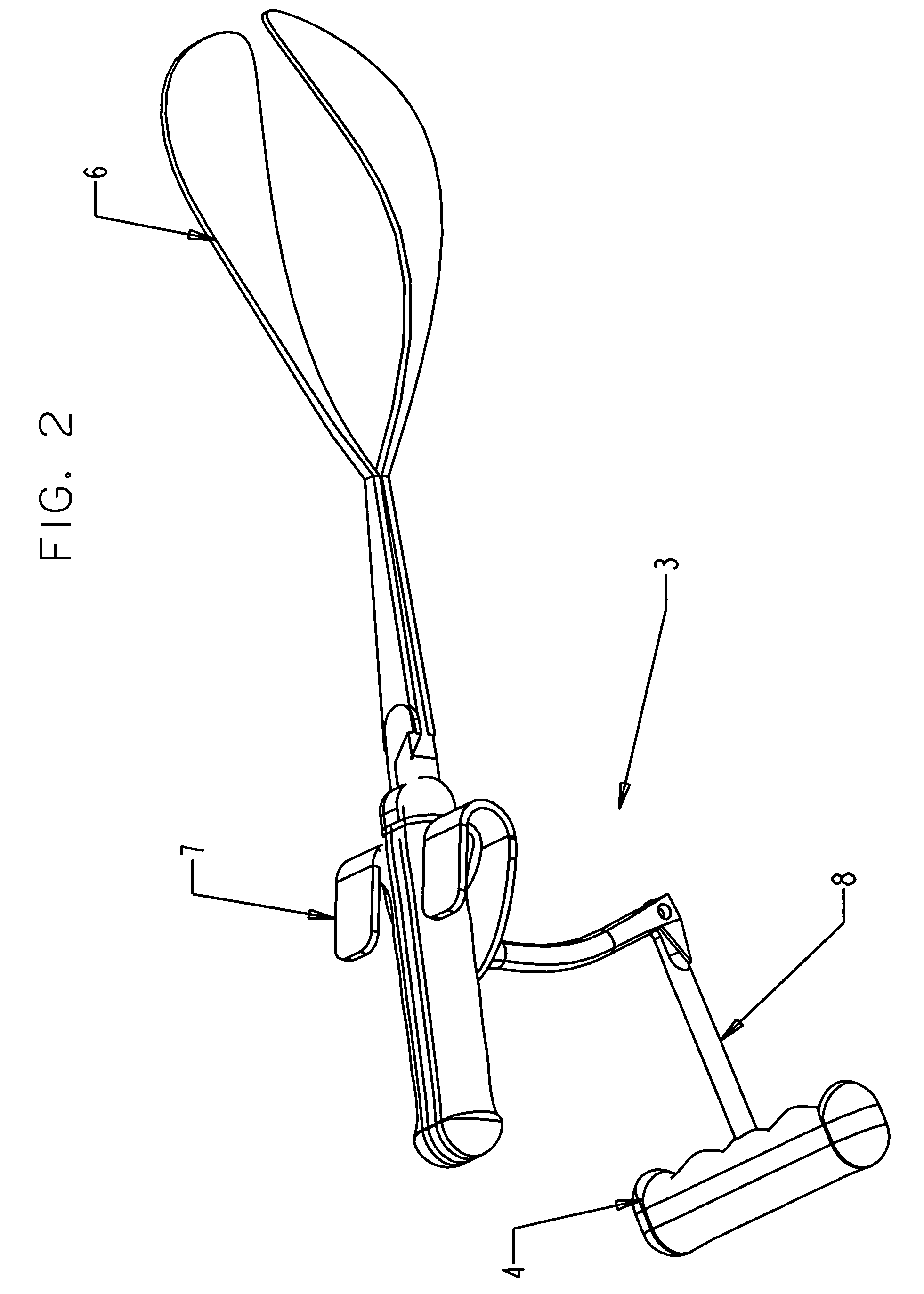 Axis-traction handle with a pull-sensing grip for the obstetrical forceps