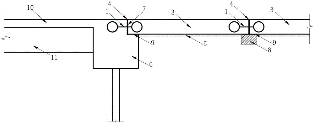 Chain type butt strap structure based on seamless bridge