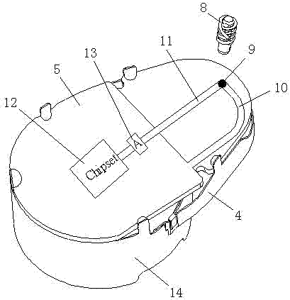 Wireless earphone using short-tail helical antenna and short-circuited L-shaped radiator