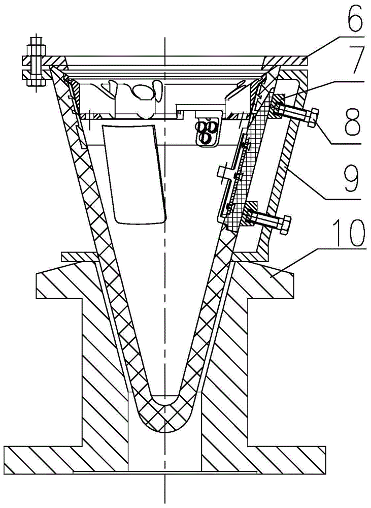 Shaping method of sealing gasket between windows and covering cap of cone-cylinder-shaped thermal shield
