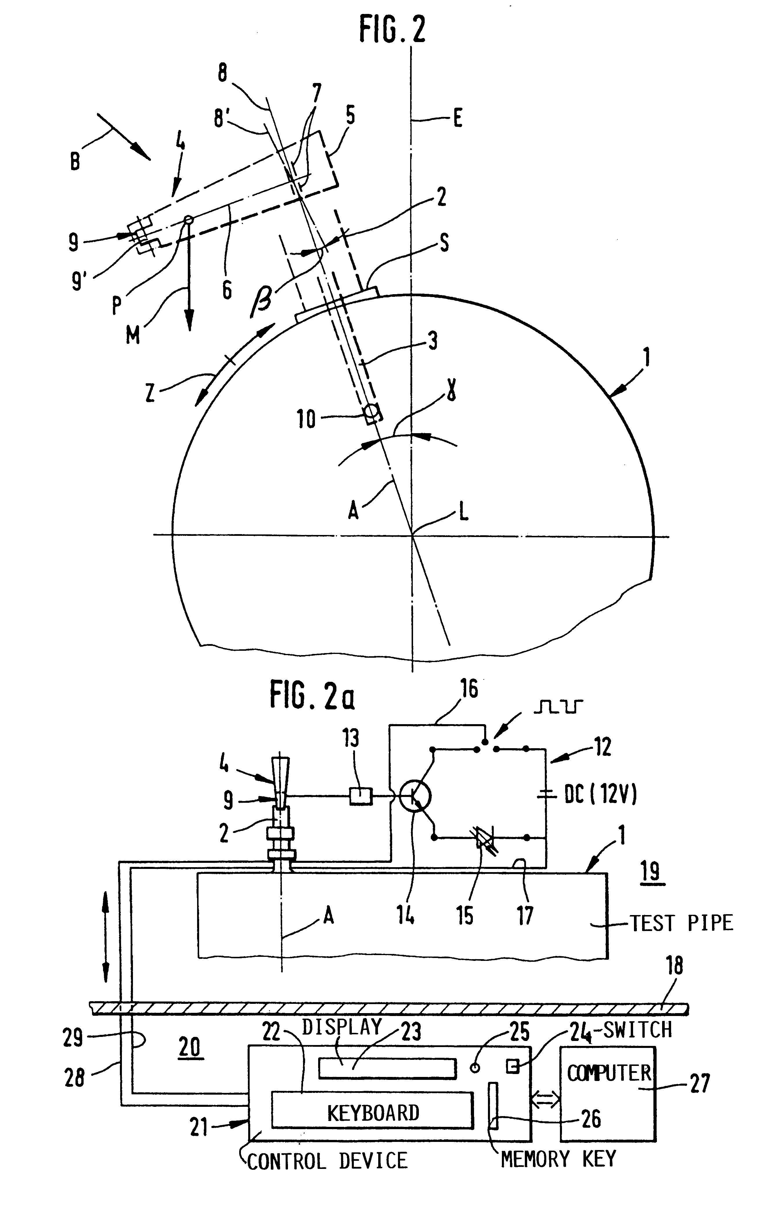 Device for positioning a measuring sensor
