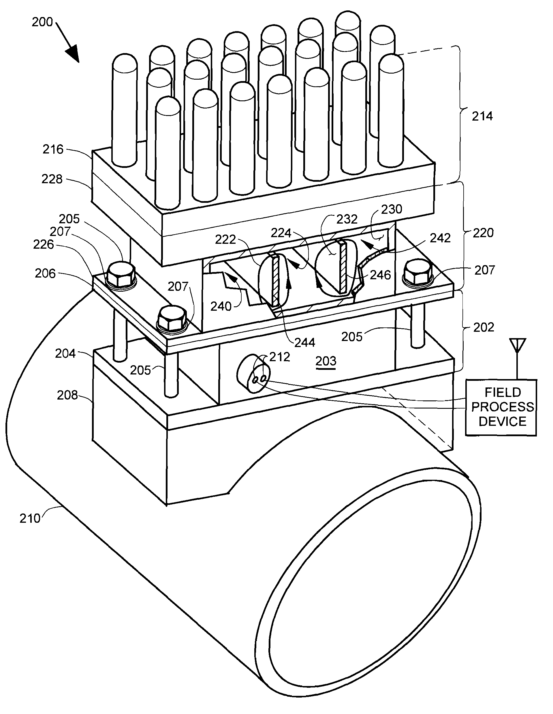 Thermoelectric generator assembly for field process devices