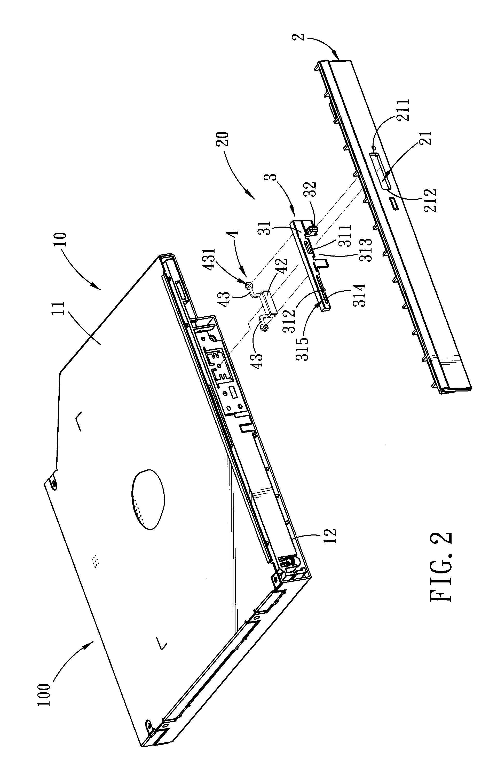 Locking mechanism and an optical disk drive having the same