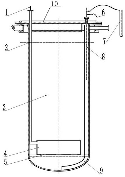 Liquid level control device and control method of reduction distillation reactor