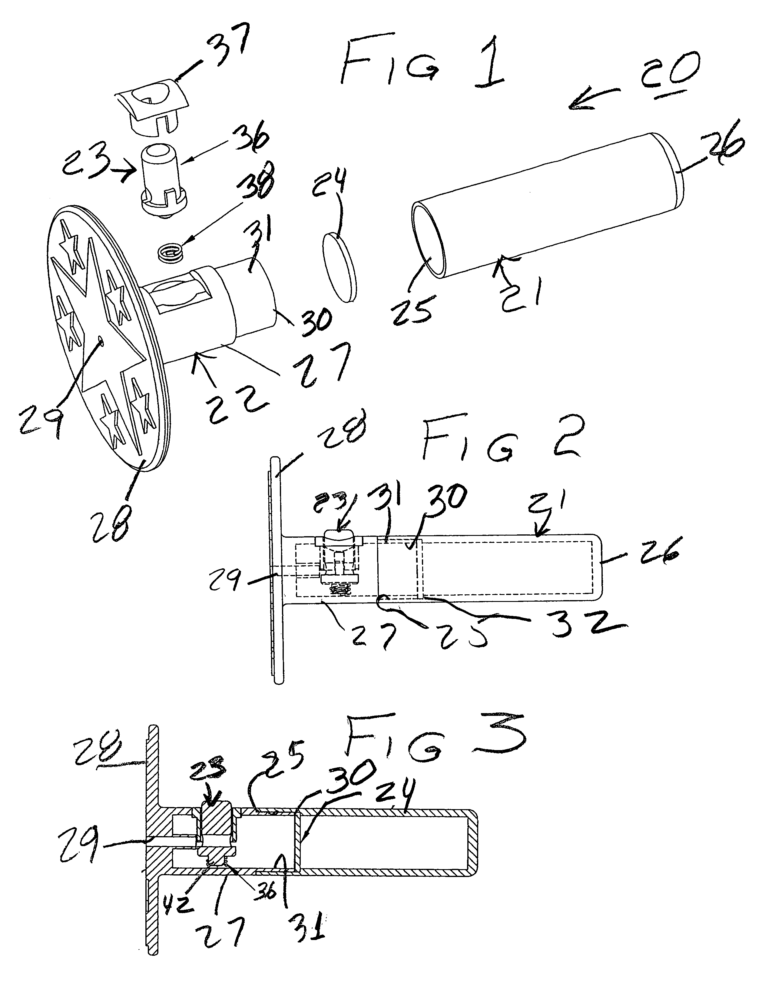 Reusable holding system for pyrotechnic, shaft bearing devices